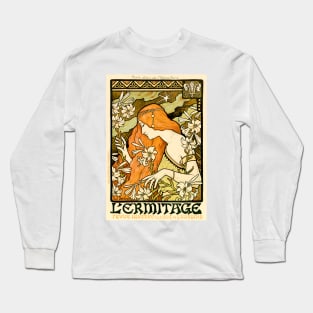 Revue L 'ERMITAGE by Paul Berthon 1897 French Artist Art Nouveau Lithograph Long Sleeve T-Shirt